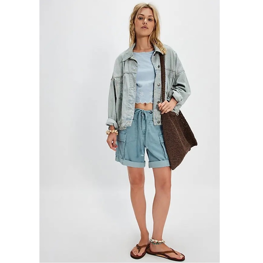 NWOT Frankie washed cargo shorts by Free People in size Large - Picture 7 of 16